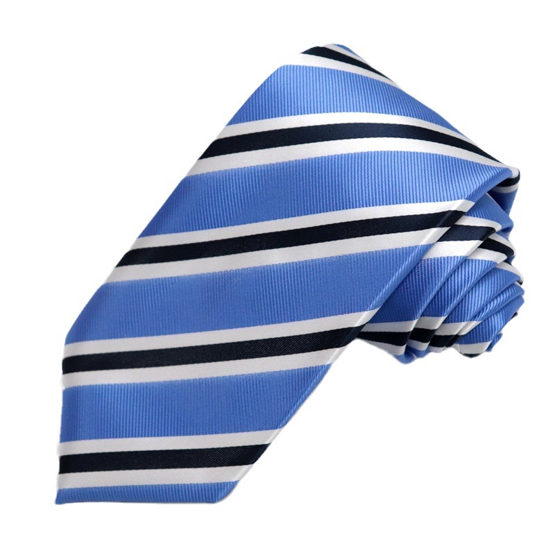 Senior business hand-made blue striped Shaoxing Shengzhou men's tie men's suit formal college style foreign trade wholesale_voghion.com