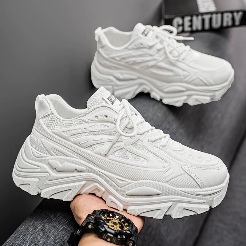 Летняя мужская обувь новая маленькая белая обувь мужская корейская версия тренда дикая толстая подошва молодежная спортивная повседневная обувь для мужчин