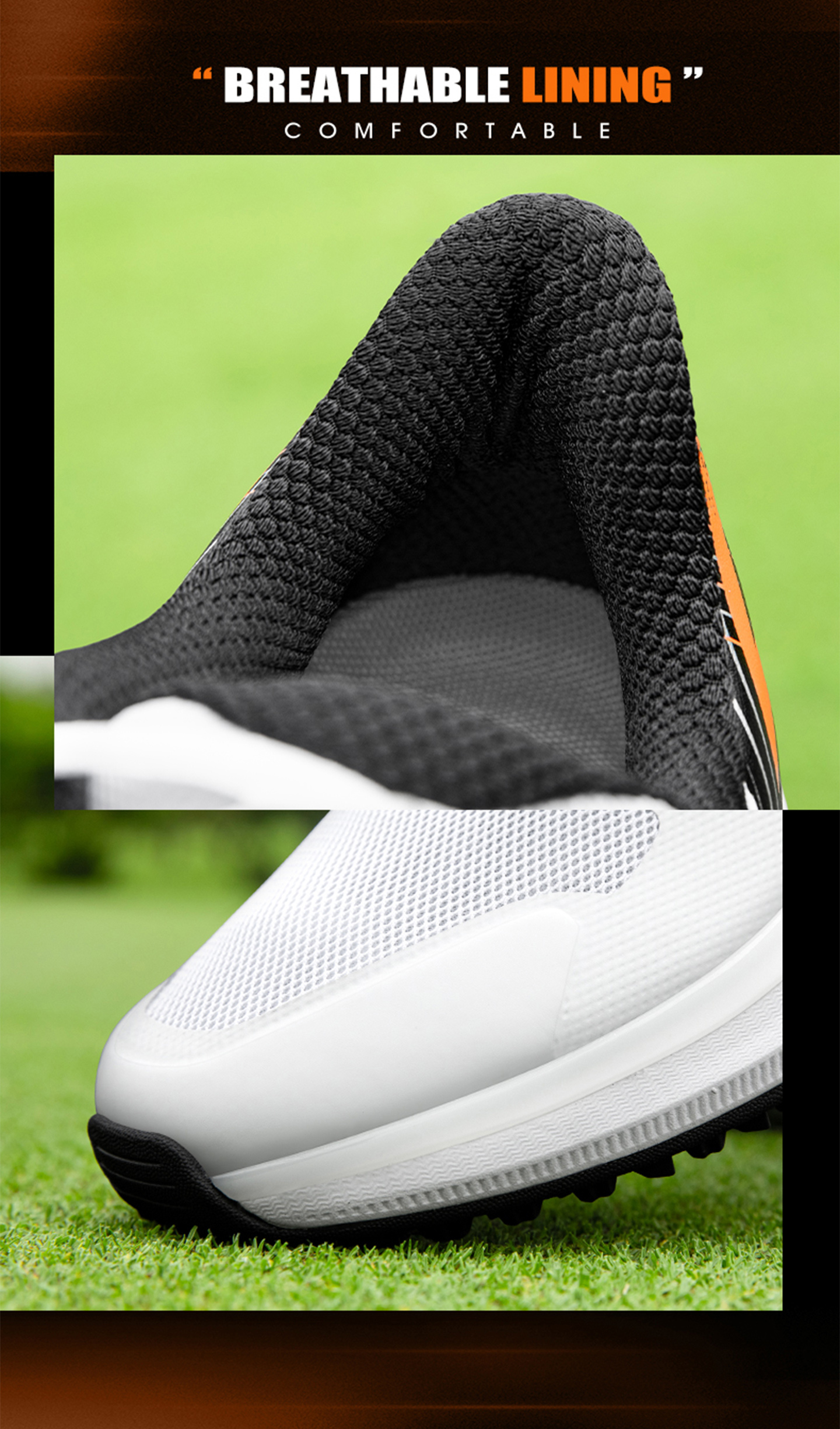 Giày golf nam PGM đế EVA đàn hồi cao, đinh chống trượt, thoáng khí — XZ461-Phong Mang Trắng [Đế giữa EVA đàn hồi cao/Đinh giày chống trượt bên bằng sáng chế/Mặt giày thoáng khí tản nhiệt] XZ461 chi tiết 14
