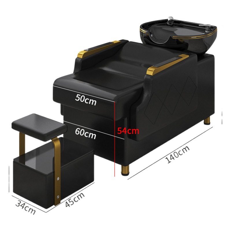 Half-Reclining Chair-Style Hair Washing Bed, Hair Salon Flushing Bed, Manufacturer Direct Supply, Ceramic Basin, Simple Hair Washing Bed