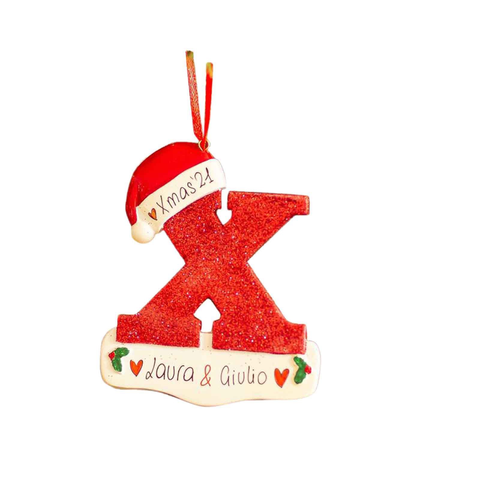 2023 personalizado DIY nombre decoración de Navidad colgante de madera letra colgante de Navidad colgante ornamento image 29