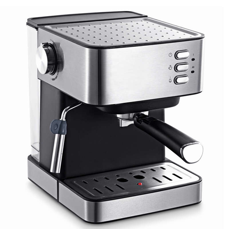 Máquina de café italiana transfronteriza pequeña semiautomática de alta presión máquina de burbujas de vapor para uso doméstico espresso americano