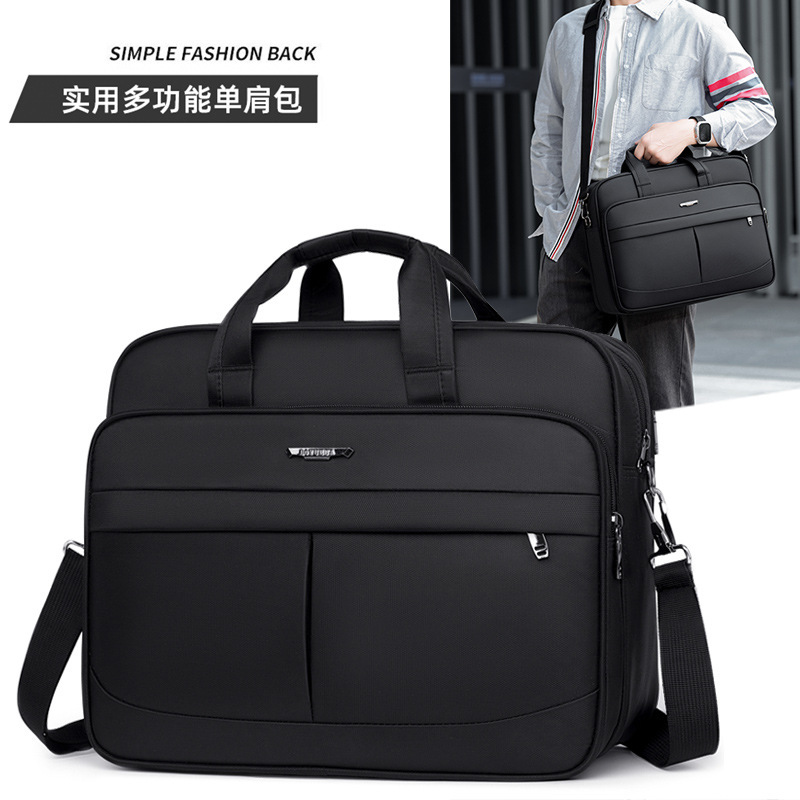 Men's Laptop Bag, Portable Briefcase, Large Capacity, Expandable Shoulder Bag, Travel Bag, Promotion, Cross-Border
