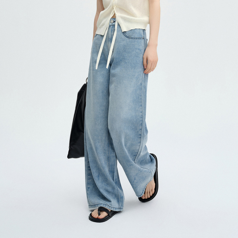 Fashionable High-Waisted Versatile Tencel Jeans for Women, 2026 Summer New Style, Simple Casual Comfortable Slim-Fit Straight-Leg Pants Fashionable High-Waisted Versatile Tencel Jeans for Women, 2026 Summer New Style, Simple Casual Comfortable Slim-Fit Straight-Leg Pants