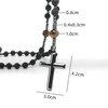 Organic black necklace, rosary, suitable for import