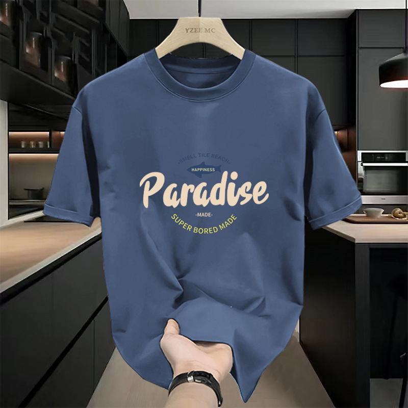 Blue, cotton, with short sleeve, 100% cotton