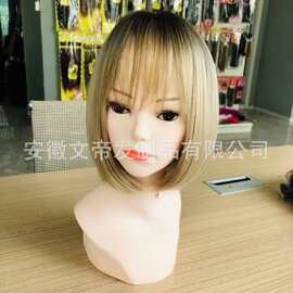 欧美风多款多色新品化纤发头套wigsSynthetic wigs BoBowigs