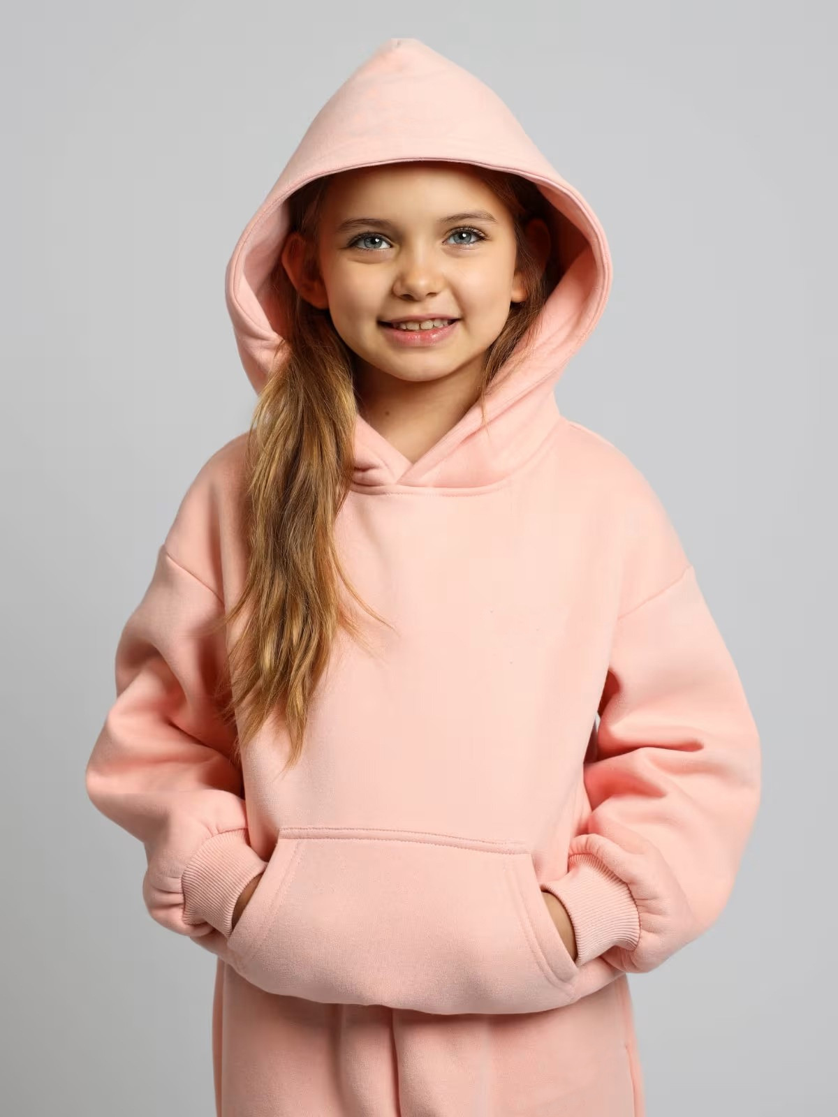 Completo due pezzi bambino con cappuccio stile europeo dopamine_voghion.com