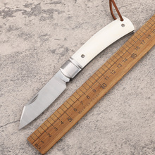 新款牛骨手柄D2钢折叠口袋户外露营徒步钓鱼水果多功能EDC工具刀