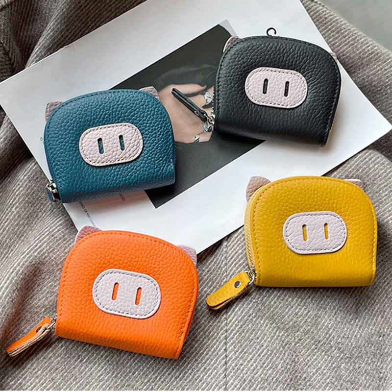 Card holder for women ultra-thin and compact 2024 new internet celebrity genuine leather anti-degaussing lightweight organ cute multi-card slots for cards