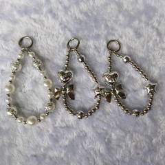 新款愛心蝴蝶手鍊手工串珠珍珠手鍊小眾防丟愛心蝴蝶手鍊飾品掛件