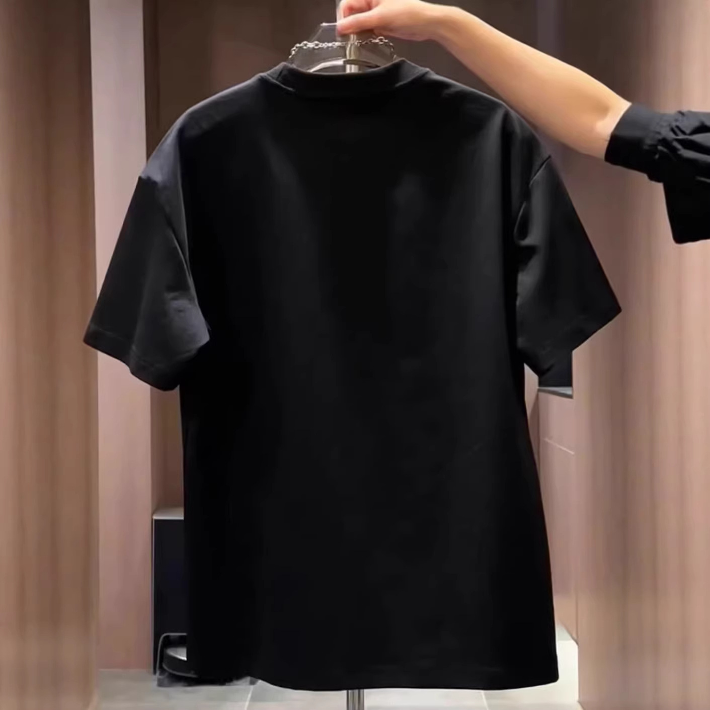 Men's Textured Stretchy Printed T-shirt Round Neck Summer Top_voghion.com