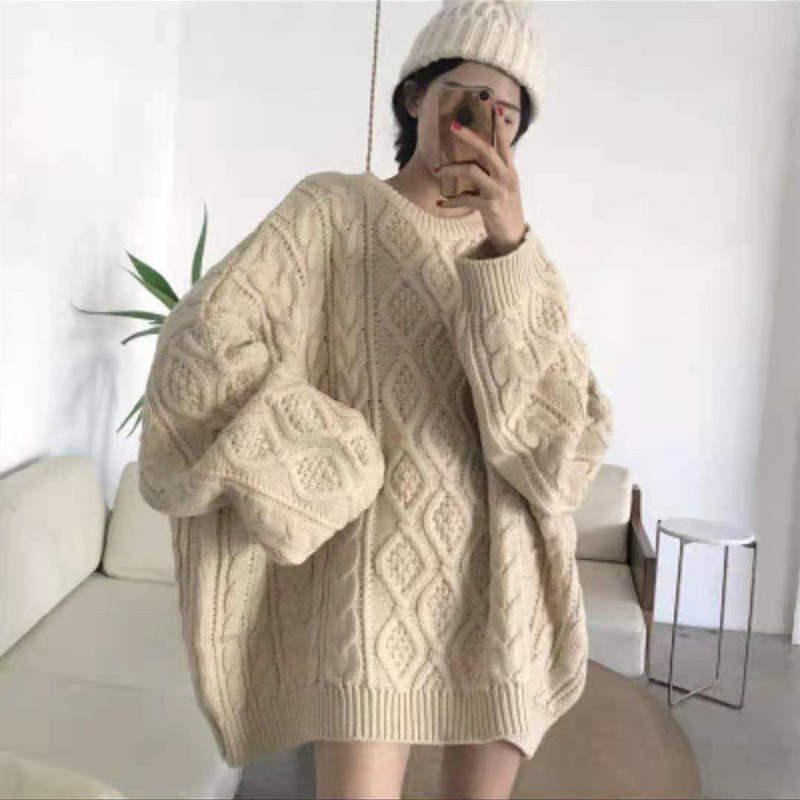 Retro warm long sweater