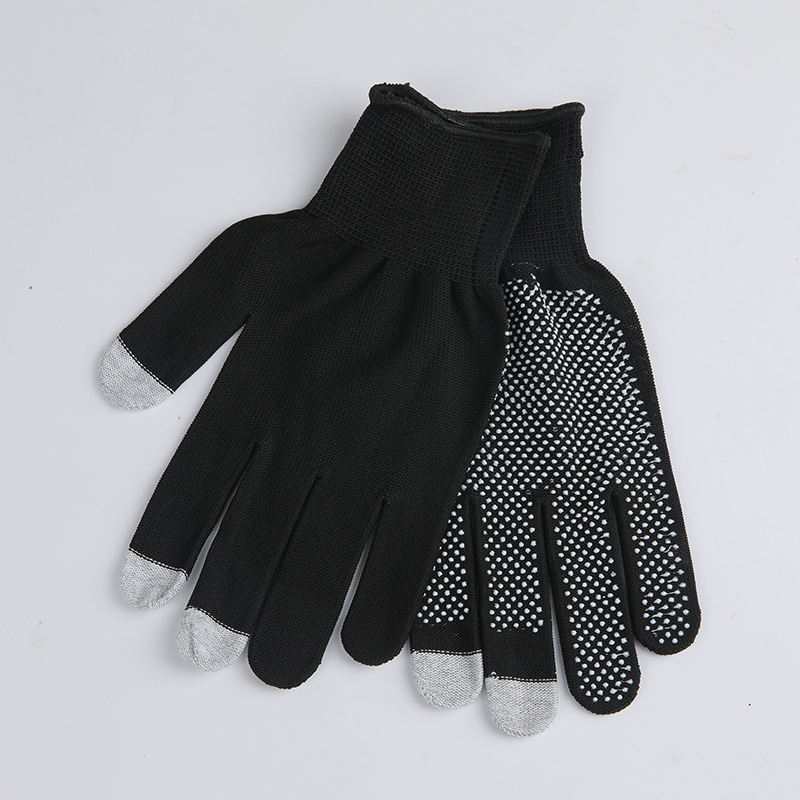 Touchscreen Glove for Men and Women, Thin Nylon Elastic Anti-Slip Five-Finger Cycling Work Safety Protective Glove