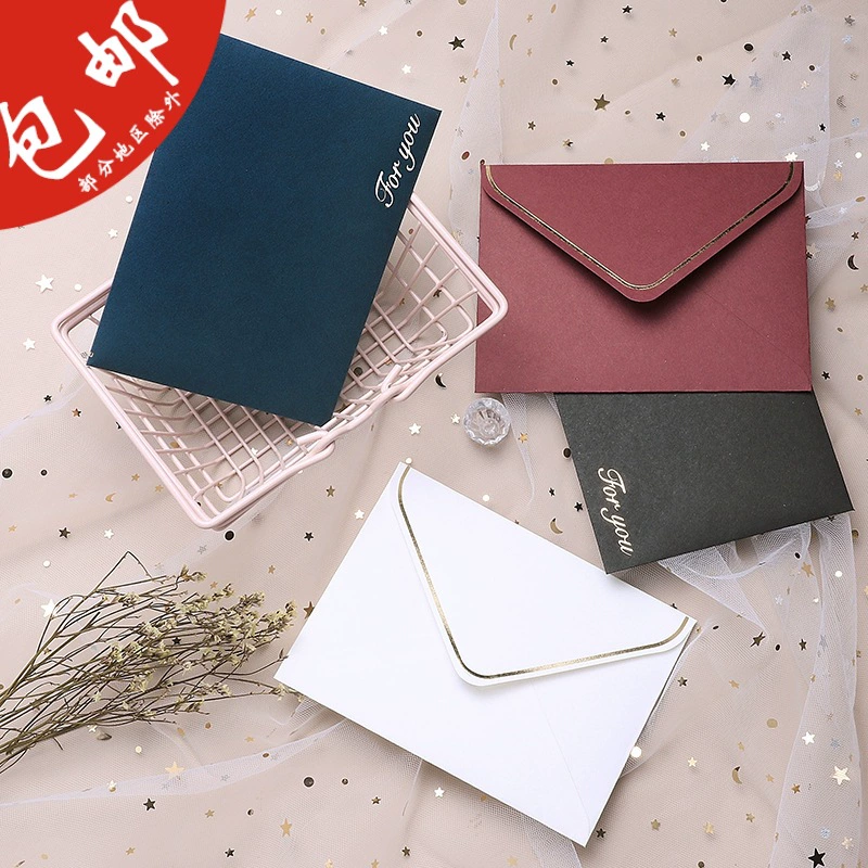 В наличии 4 цвета бронзовое благословение простая креативная поздравительная открытка соответствующий конверт открытка сообщение благословение на день рождения соответствующий конверт