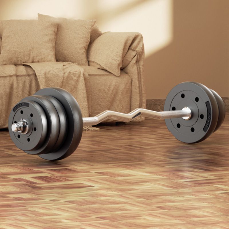Barbell Set for Fitness Equipment Indoor Sports Squat Straight Bar Curved Bar Weightlifting Barbell Combination Barbell Plate