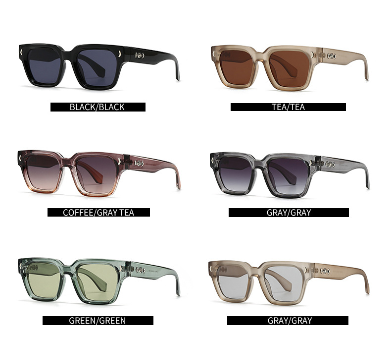 Herren Sonnenbrille Mit Quadratischem Rahmen Für Den Street-look_voghion.com