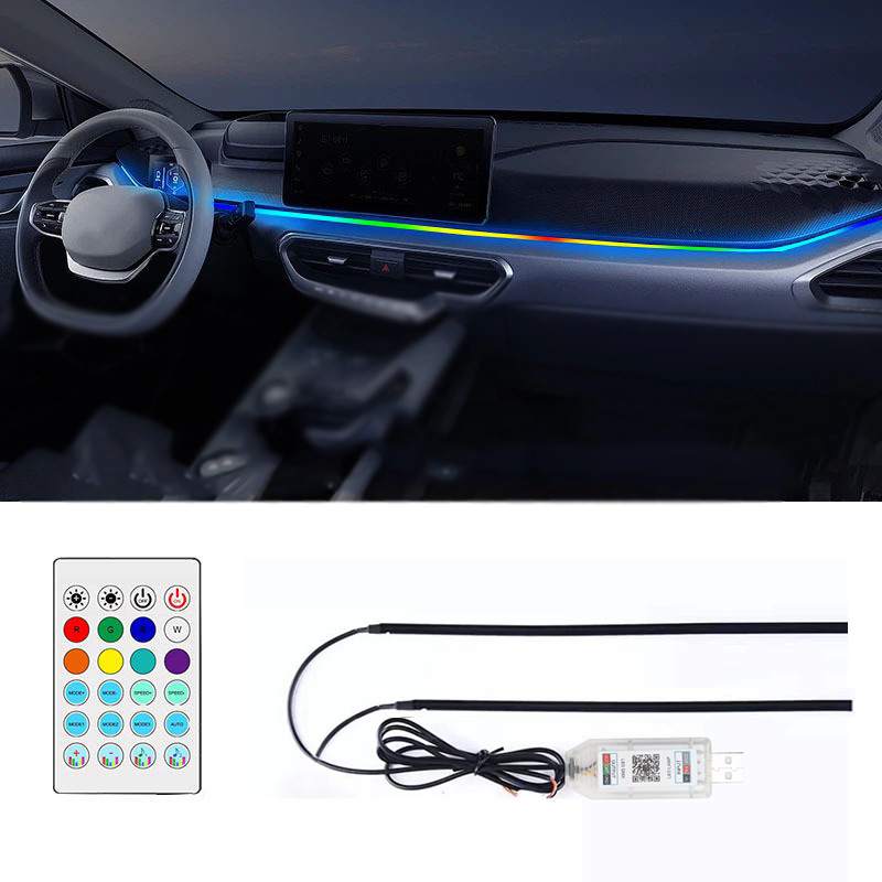 Transfronterizo exclusivo coche mágico color modificado LED acrílico faro USB instalación libre de agua Lámpara decorativa