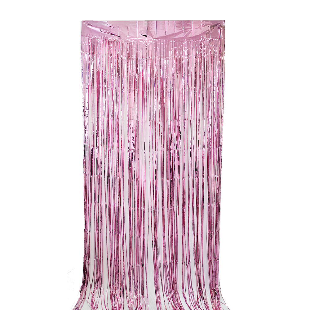 Transfronterizo 1 * 2m cortina de seda de lluvia festivales de cumpleaños diseño de fondo suministros de fiesta para dibujar cortina de seda de lluvia brillante personalizada