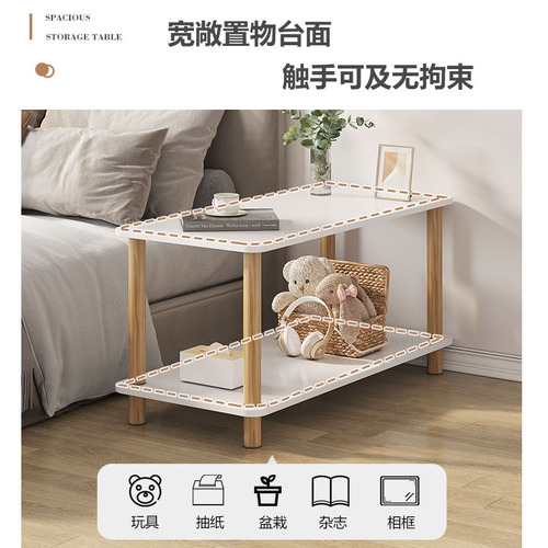 Bedside table simple modern bedside storage cabinet solid wood legs mini small apartment economical Nordic bedside small cabinet