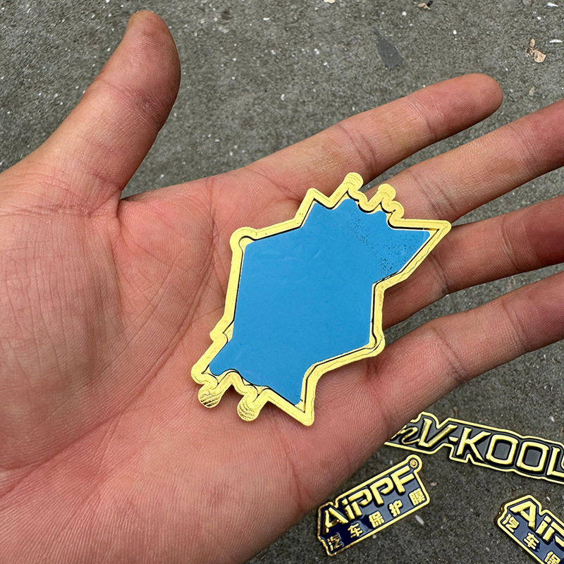 3D estereoscópico de automóviles metálicos de ventanas de vidrio triangular marca logotipo de automóviles metálicos efecto buena garantía de calidad