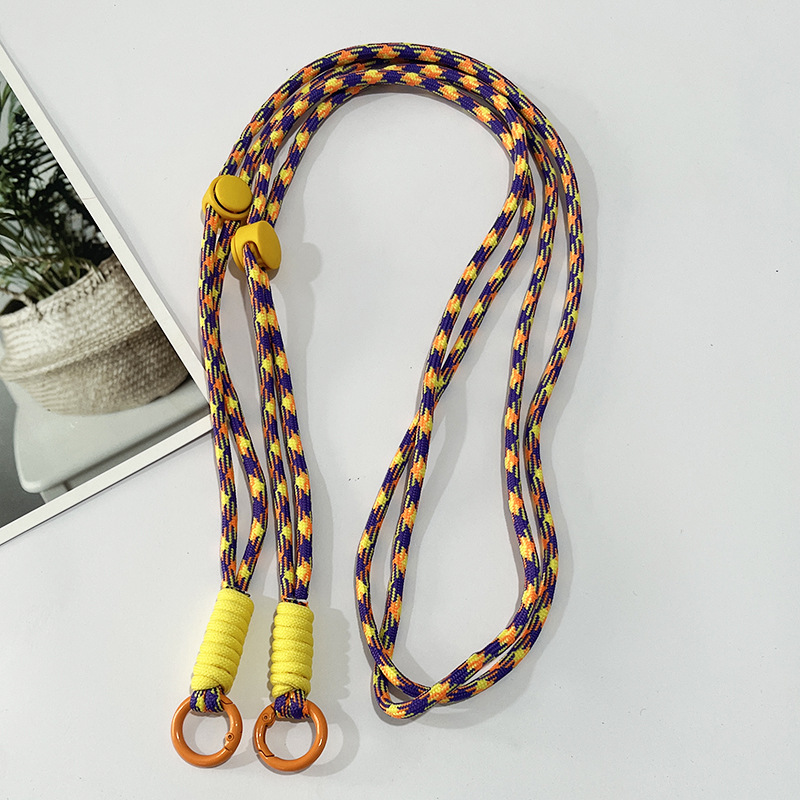조절 가능한 긴 로프 - 보라색 및 주황색 패턴