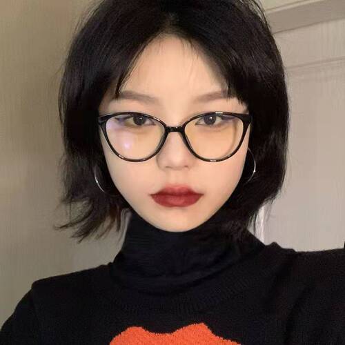 Jet 2360 retro flat mirror, same style cat eye glasses, butterfly frame glasses frame, cross-border anti-blue light glasses