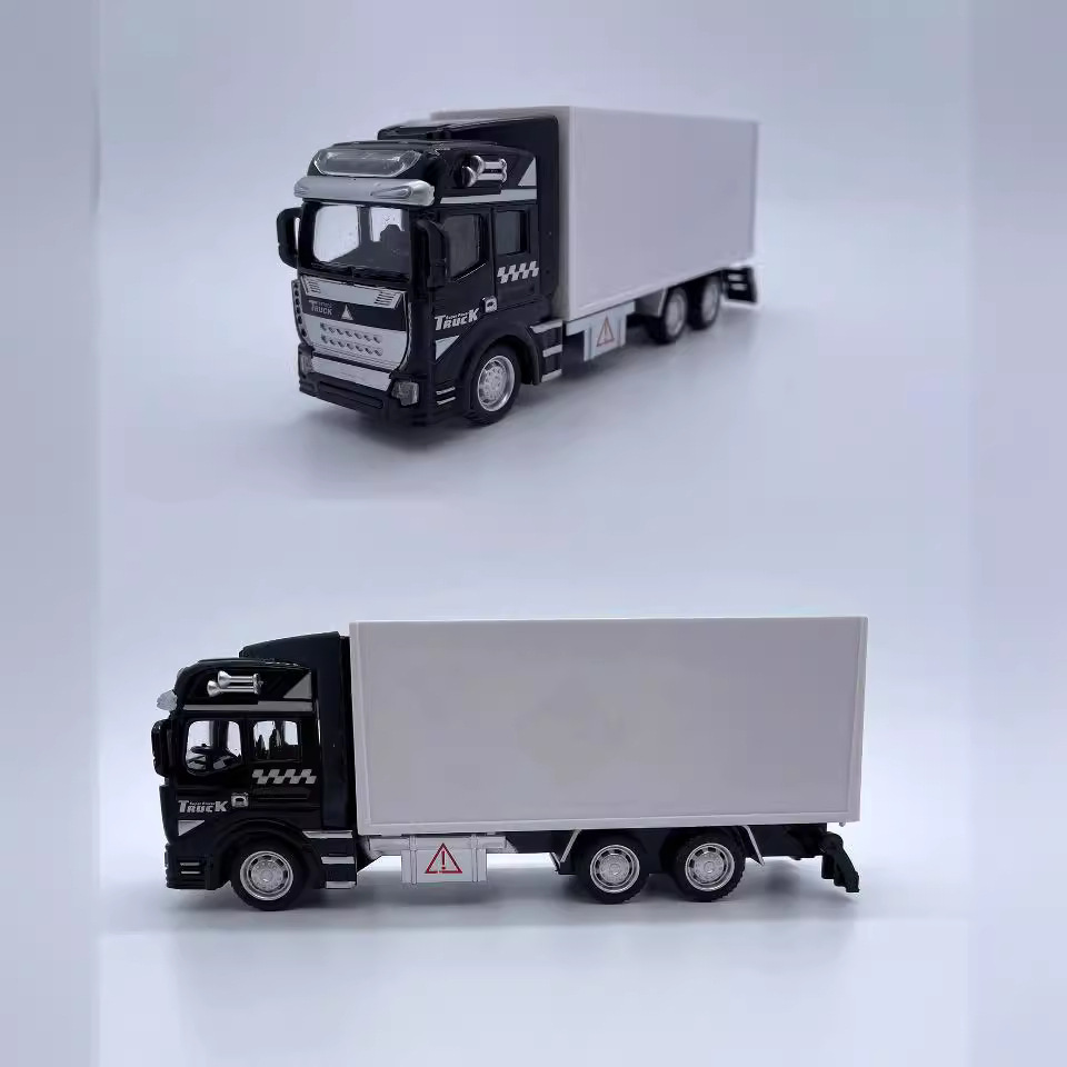 Alloy container truck European box transporter children's alloy car model