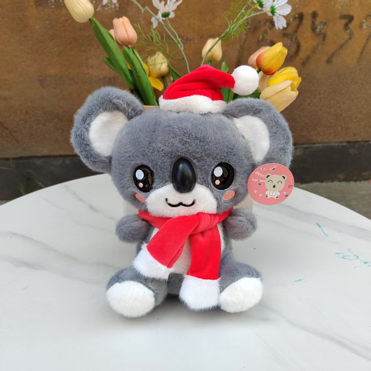 Regalos de Navidad Papá Noel juguetes de peluche bufandas rojas lindas pingüinos osos polares muñecas al por mayor