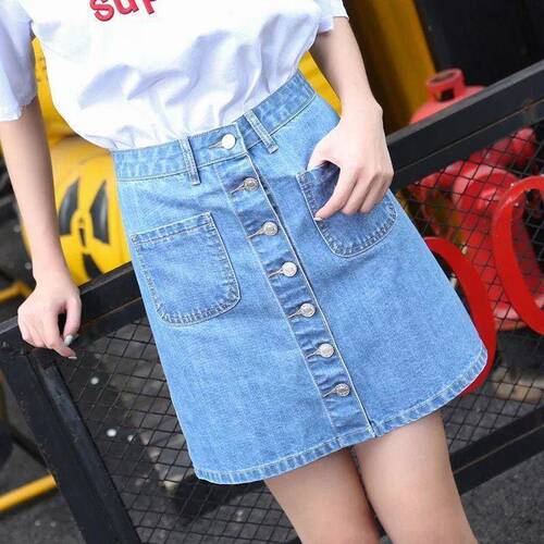 Women's Spring and Summer New Semi-Skirt Student High-Waist Korean Style Word Skirt One-Size Hip-Hugging Short Skirt