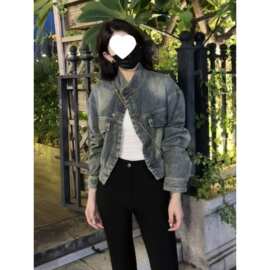 初早春季美式复古牛仔外套女秋装2026新小个子休闲夹克短上衣