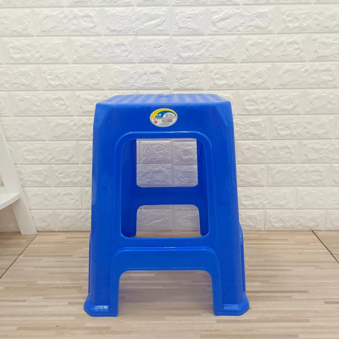 Стул Blue Sky 2521, утолщенный пластиковый стул высотой 47 см, стул Zhujiang, квадратный стул Blue Sky, пластиковый стул синего цвета