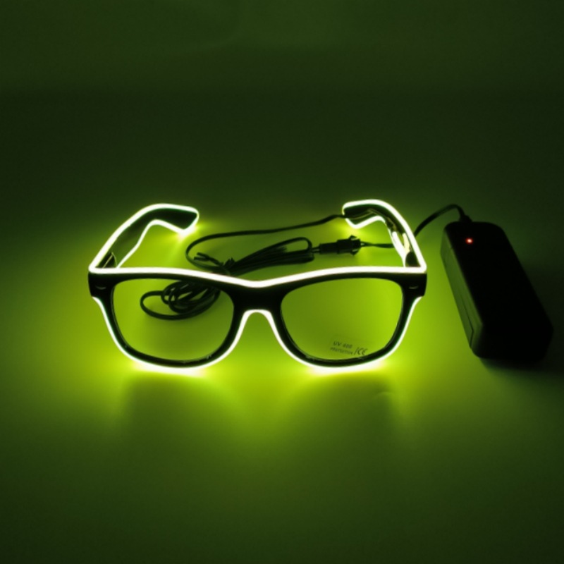 Fábrica directa fiesta gafas luminosas bar espectáculo gafas luminosas props cool led rescate fluorescente