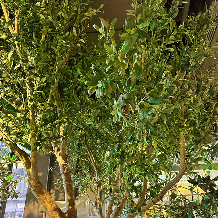 模擬オリーブの木、大型模擬緑植物、屋内および屋外の景観装飾、窓の柔らかい家具、模擬オリーブの木|undefined