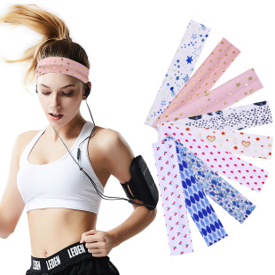 Amazon European and American Elastic Headband Sports Fitness Hair Bundle