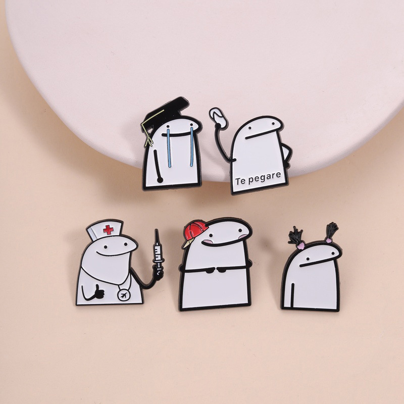 Abstract Quirky Flork Character Brooch, Fun Emoji Pin, Personalized Accessory, Clothing Decoration Badge Abstract Quirky Flork Character Brooch, Fun Emoji Pin, Personalized Accessory, Clothing Decoration Badge