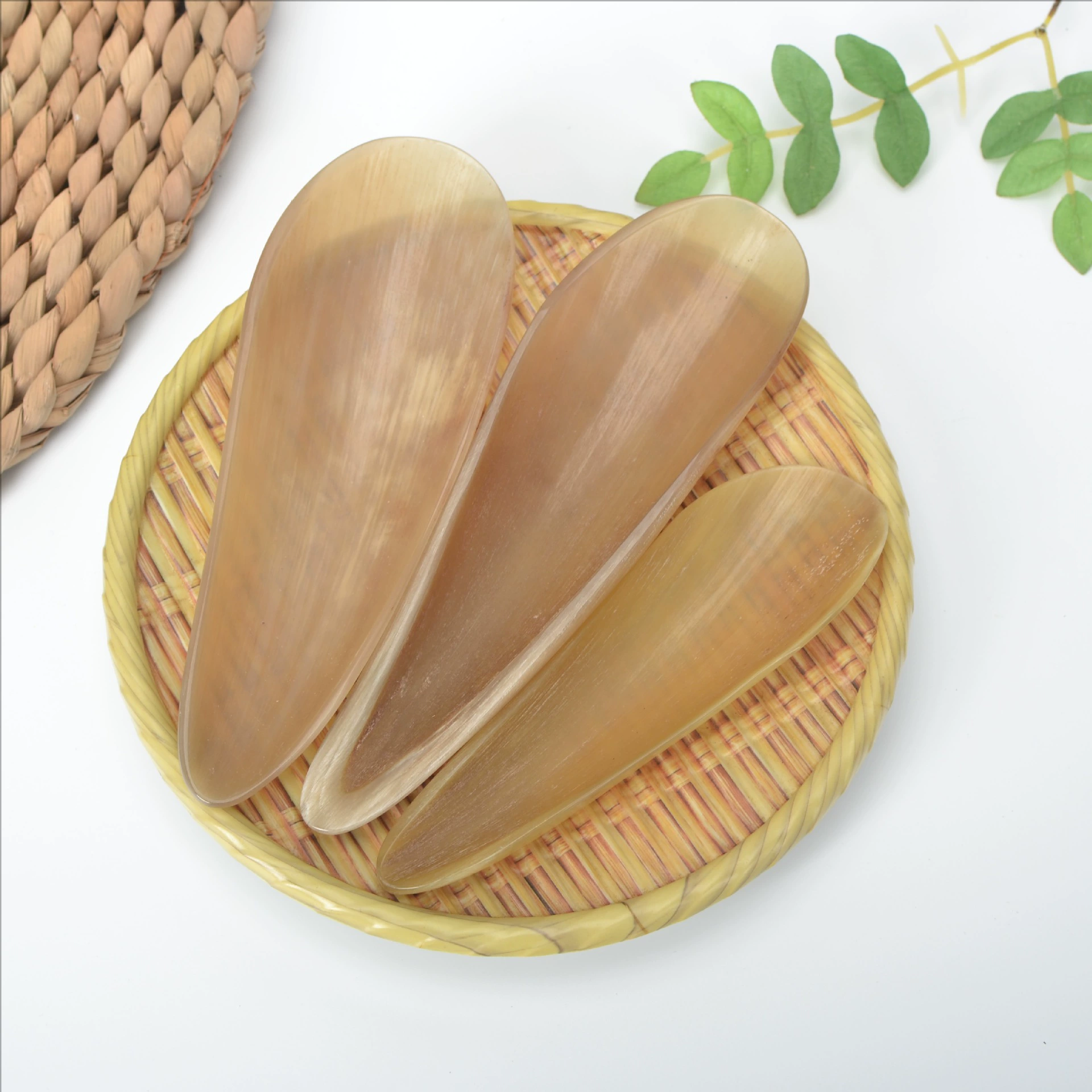 Рога скребка из рога вола соскобляет половину угла. Цвет варьируется.