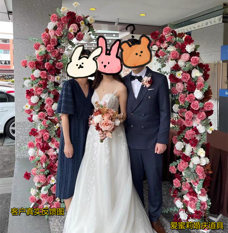 Wholesale New Wedding Iron Arch Gate Flower Stand Horn Gate Lamb Gate Outdoor Wedding Decoration Arch Gate Wedding Entrance