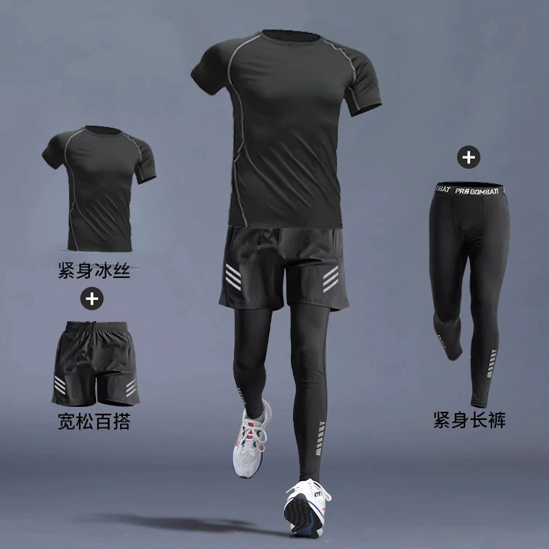 Спортивный костюм (JY Sports) — Ice-Silk быстросохнущая майка, Slim Fit тренировочный комплект