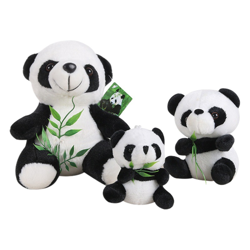 Panda muñeca de peluche juguete nacional tesoro simulación pequeña panda muñeca pequeño tamaño colgante Ragdoll niños regalo de cumpleaños