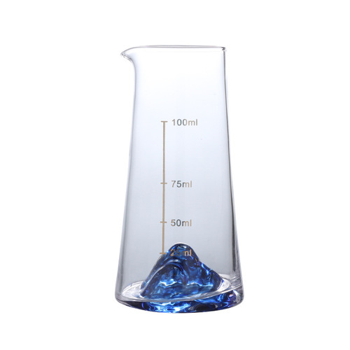Creative Ice Blue Observing Wine Pourer Set, High-End Liquor Glassware Gift Box Set, Home Use Crystal Glass Liquor Cup Whiskey Cup