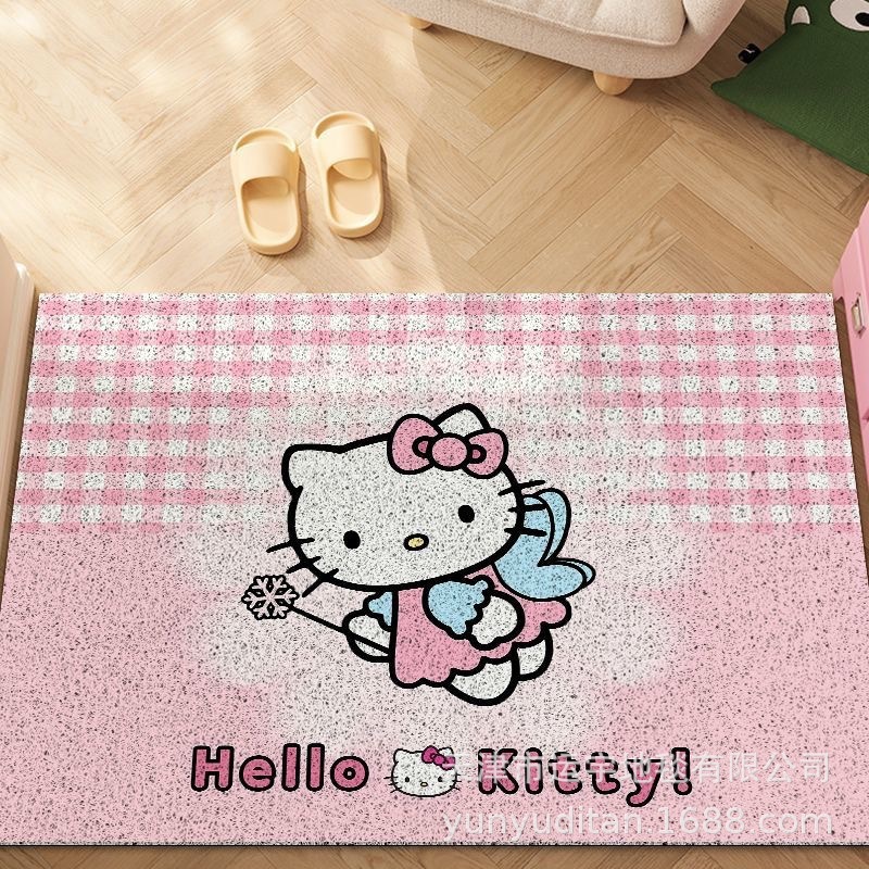 hellokitty入户门丝圈地垫玄关进门蹭土门垫耐磨耐脏可裁剪脚垫|undefined