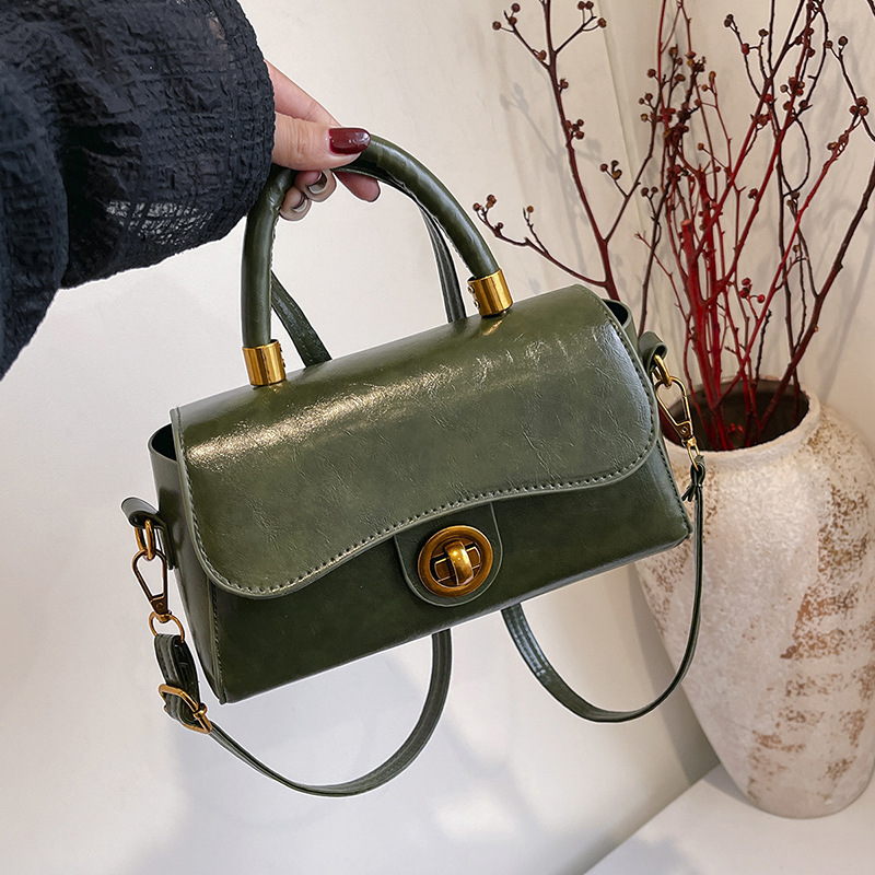 Otoño e invierno bolso de mano para mujeres 2024 nuevo bolso cuadrado de moda retro multifuncional de hombro único