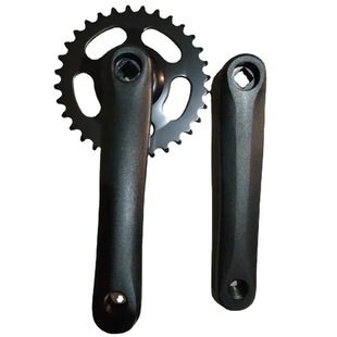 Commuter car 32 teeth 170mm aluminum alloy crank tooth plate Jie 'an terbium city car single speed tooth plate square hole Black