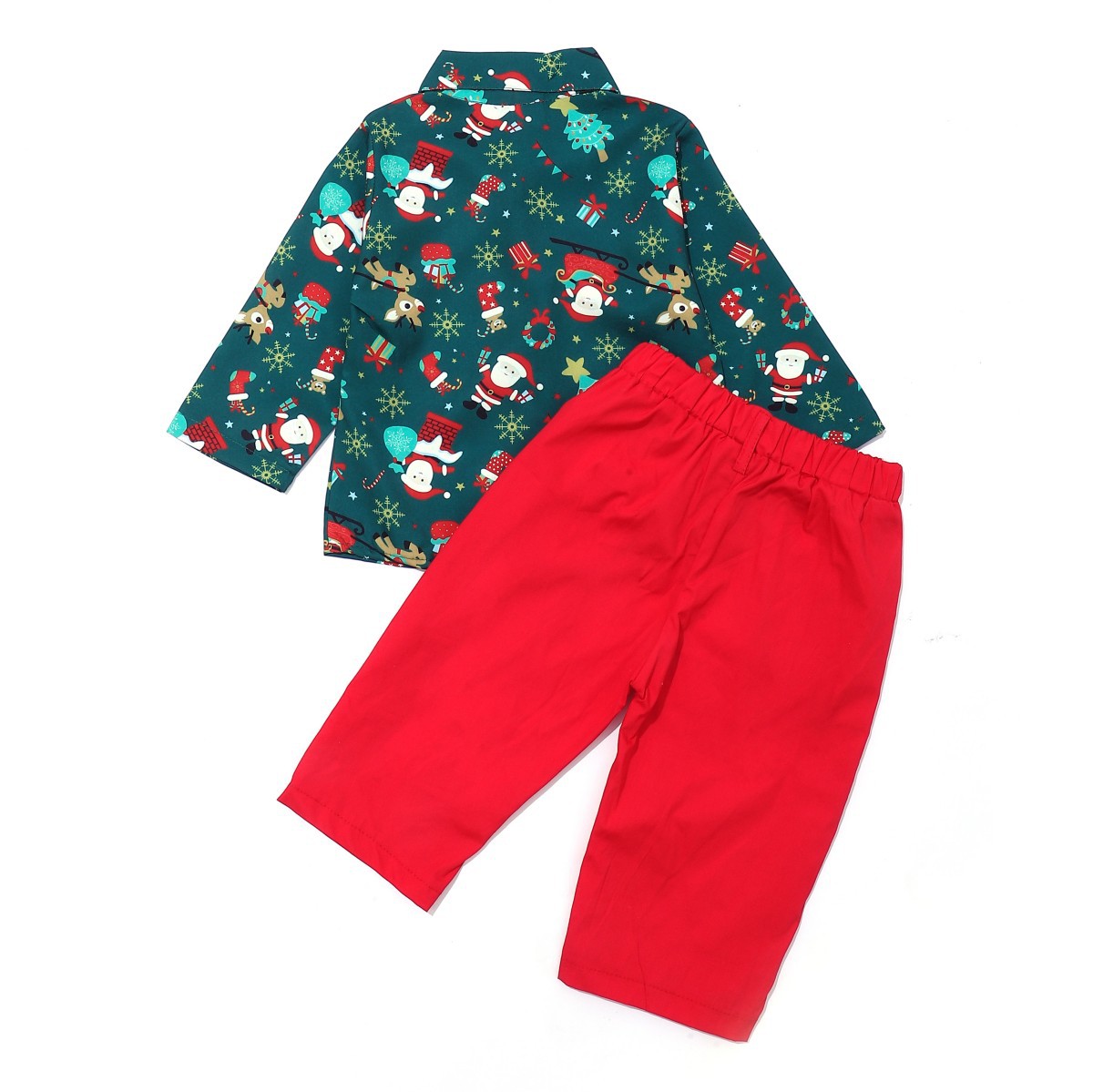 200g Weight Sleeveless Sleeve Length Cotton Fabric Type Pants Sets Sets Type Christmas Cute Animal Abstract Cotton Boys Clothing Sets