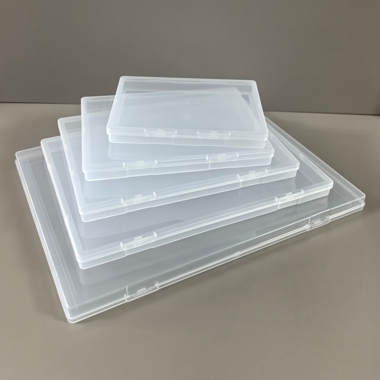 長方形透明プラスチックボックスアクセサリー部品収納ボックスフラット文房具ボックス空ボックス高さ1.7cm