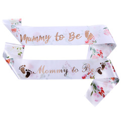 Elegant European and American fashion mommies with golden ribbon waistbands and mommy-to-be shoulder straps for women.