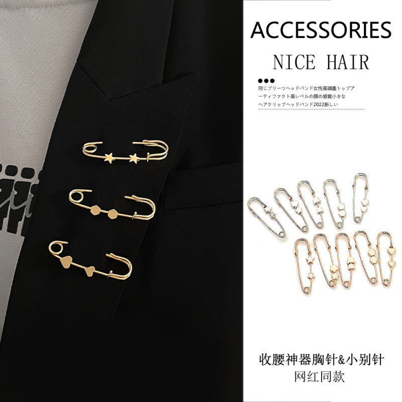 Skirt Waist Pin Buckle Trouser Waist to Small Clothes Anti-Exposure Brooch Buckle Badge Bag Pendant Decoration