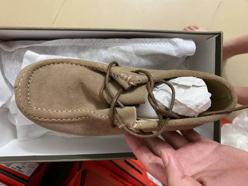 牛皮~葡萄妈同款袋鼠鞋女增高4.5cm系带厚底复古勃肯鞋真皮乐福鞋|undefined