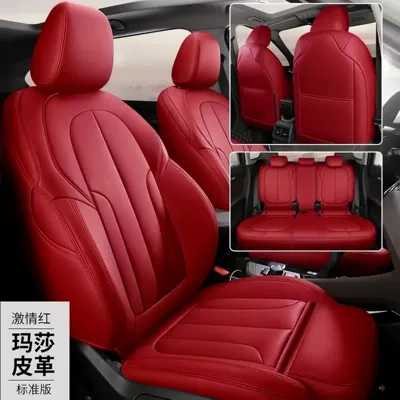Beijing Hyundai Reina, YueDong, LingDong, Modelə uyğun (Original) oturacaq örtükləri - passion-red-standard-edition-five-seater-nappa-leather-full-coverage-for-front-and-rear-rows